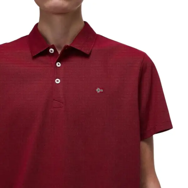 Napapijri - Ανδρικό T-shirt Polo Ealis SS Regular Fit NP0A4H8B-R1E Μπορντό NP0A4H8BR1E