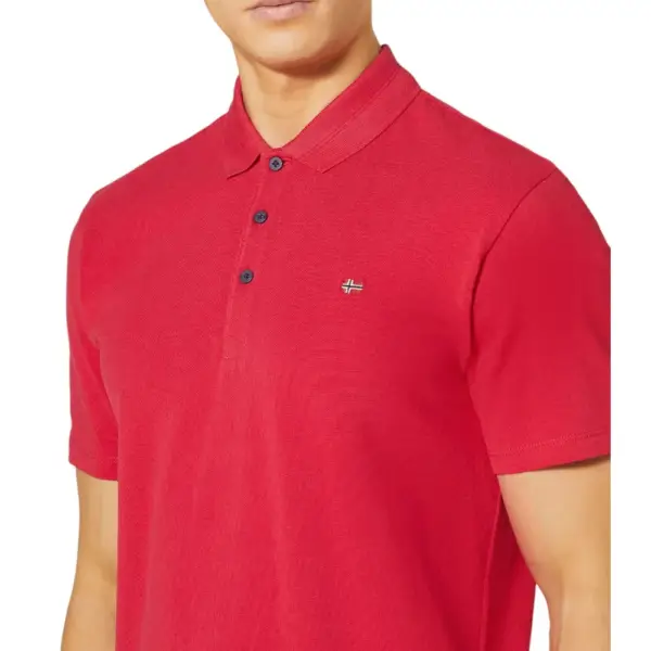 Napapijri - Ανδρικό T-shirt Polo Ealis SS Regular Fit NP0A4H8B-R25 Κόκκινο NP0A4H8BR25