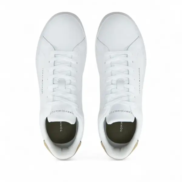 Tommy Hilfiger - Ανδρικά Sneakers Th Court Lth Detail Ess FM0FM05367-0LC Λευκό FM0FM05367-0LC
