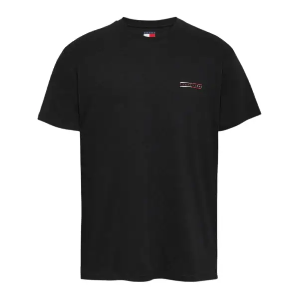 Tommy Hilfiger - Ανδρικό T-shirt b Reg Graphic Slub Ext Regular Fit DM0DM21303-BDS Μαύρο DM0DM21303-BDS
