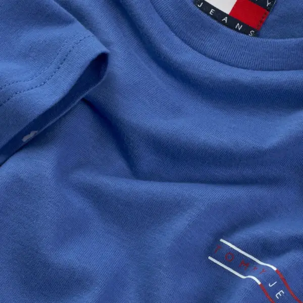 Tommy Hilfiger - Ανδρικό T-shirt b Reg Graphic Slub Ext Regular Fit DM0DM21303-C6E Μπλε Ραφ DM0DM21303-C6E
