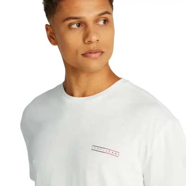 Tommy Hilfiger - Ανδρικό T-shirt b Reg Graphic Slub Ext Regular Fit DM0DM21303-YBL Εκρού DM0DM21303-YBL