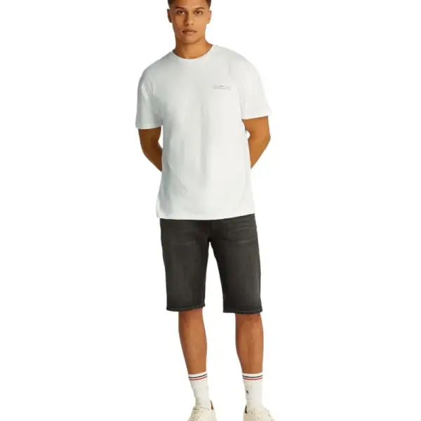 Tommy Hilfiger - Ανδρικό T-shirt b Reg Graphic Slub Ext Regular Fit DM0DM21303-YBL Εκρού DM0DM21303-YBL