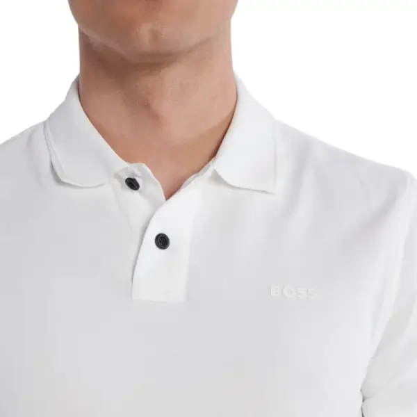 Hugo Boss - Ανδρικό Polo T-shirt Prime 50507813-100 Λευκό 50507813-100