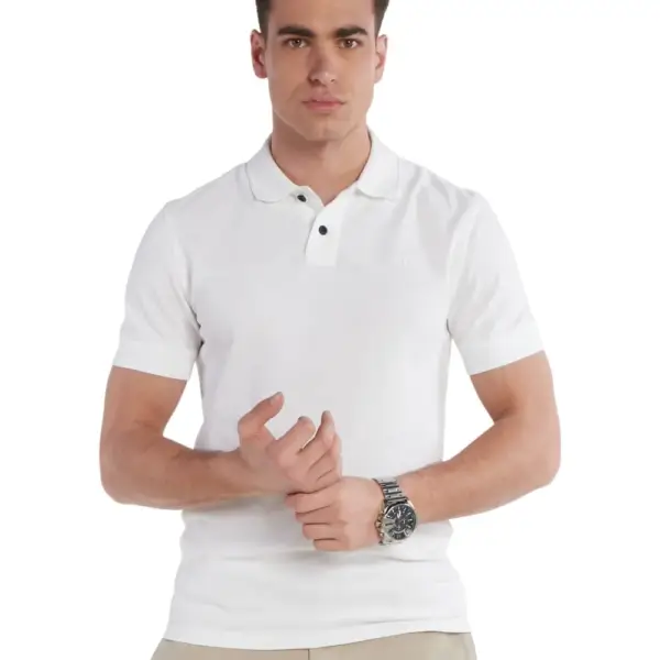 Hugo Boss - Ανδρικό Polo T-shirt Prime 50507813-100 Λευκό 50507813-100