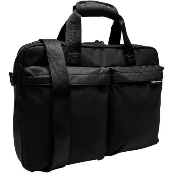 Tommy Hilfiger - Ανδρικός Χαρτοφύλακας Th Element Repreve Computer Bag AM0AM13103-BDS Μαύρο AM0AM13103-BDS