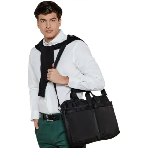 Tommy Hilfiger - Ανδρικός Χαρτοφύλακας Th Element Repreve Computer Bag AM0AM13103-BDS Μαύρο AM0AM13103-BDS