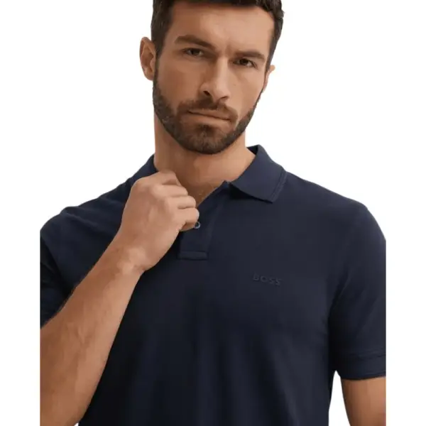 Hugo Boss - Ανδρικό Polo T-shirt Prime 50507813-404 Μπλε Σκούρο 50507813-404