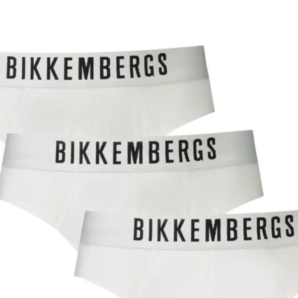 Bikkembergs - Ανδρικά Σλιπ 3Pack BKK1USP10TR-WHITE Λευκό BKK1USP10TR-WHITE