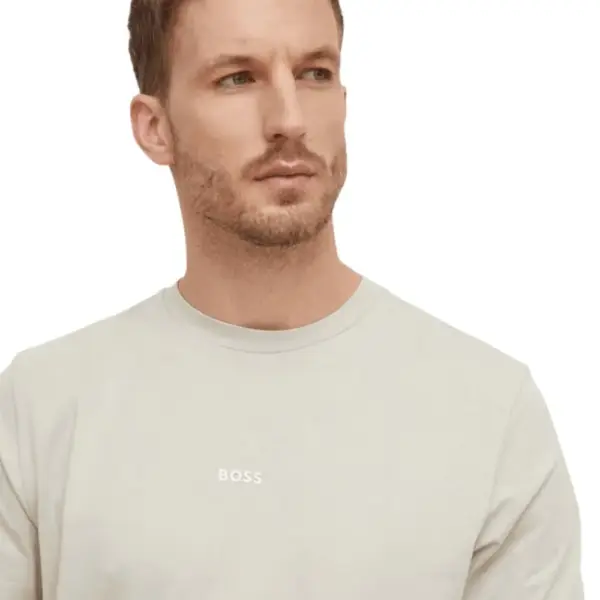 Hugo Boss - Ανδρικό T-shirt Tchup Relaxed Fit 50473278-271 Εκρού 50473278-271
