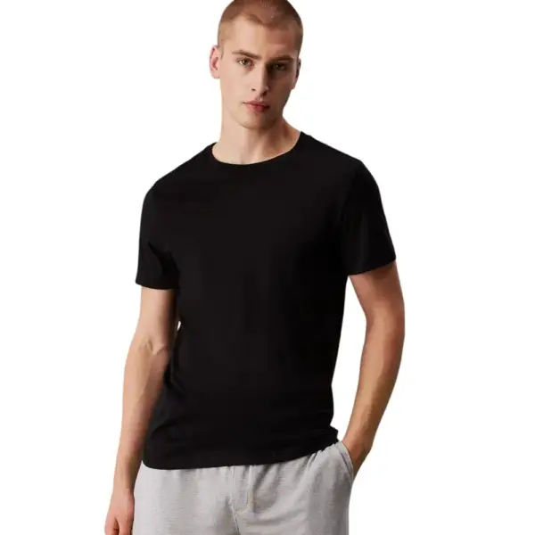 Calvin Klein - Ανδρικές Φανέλες Κοντομάνικες Crew Neck CK Monogram Τριπλό Πακέτο LV00NB4051-MP1 Λευκό/Μαύρο/Γκρι LV00NB4051-MP1