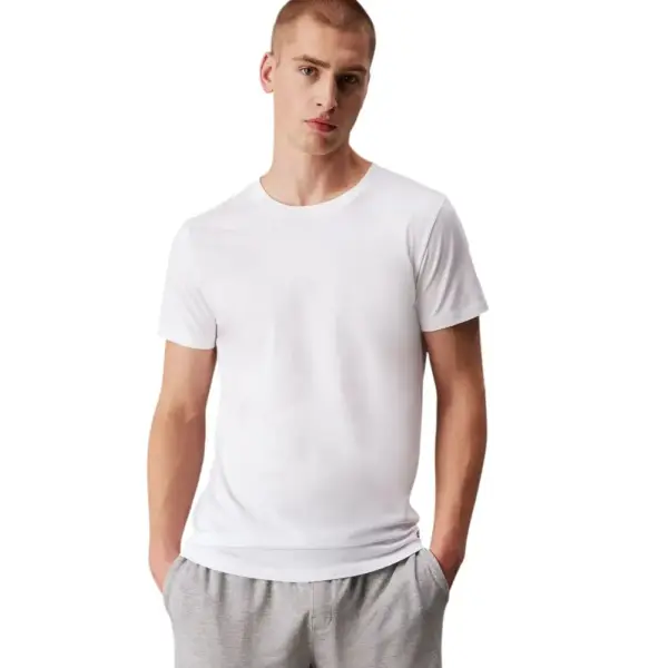 Calvin Klein - Ανδρικές Φανέλες Κοντομάνικες Crew Neck CK Monogram Τριπλό Πακέτο LV00NB4051-MP1 Λευκό/Μαύρο/Γκρι LV00NB4051-MP1