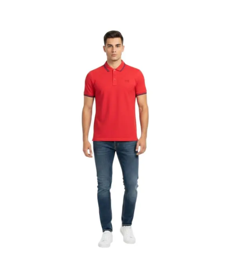 Cavalli Class - Ανδρική Μπλούζα Κοντομάνικη Polo Πικέ QXT64XKB002-02001 Κόκκινο