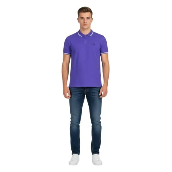 Cavalli Class - Ανδρική Μπλούζα Κοντομάνικη Polo Πικέ QXT64XKB002-04551 Μωβ