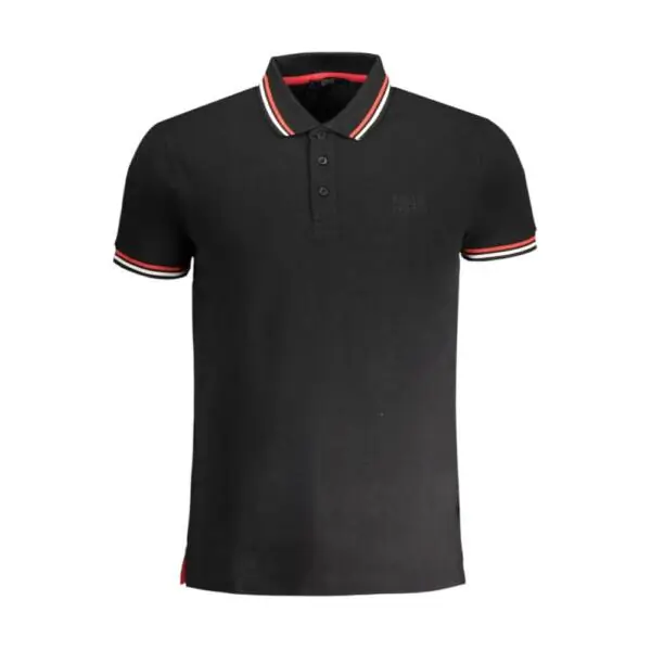 Cavalli Class - Ανδρική Μπλούζα Κοντομάνικη Polo Πικέ QXT64XKB002-05051 Μαύρο QXT64XKB002-05051