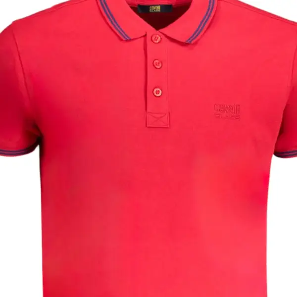Cavalli Class - Ανδρική Μπλούζα Κοντομάνικη Polo Πικέ QXT64XKB002-02001 Κόκκινο QXT64XKB002-02001
