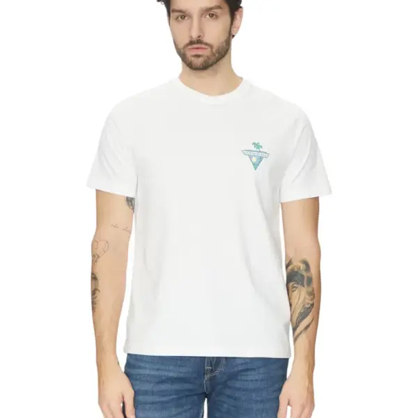 Guess - Ανδρικό T-shirt Regular Fit M5GI55K8FQ4-G011 Λευκό