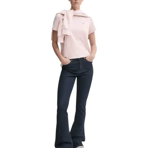 Guess - Γυναικείο T-Shirt Regular Fit W4YI10J1314-A61U Ροζ W4YI10J1314-A61U