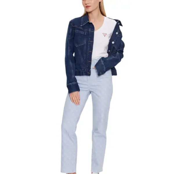 Guess - Γυναικείο T-Shirt V‑Neck W2YI45J1314-G011 Λευκό W2YI45J1314-G011