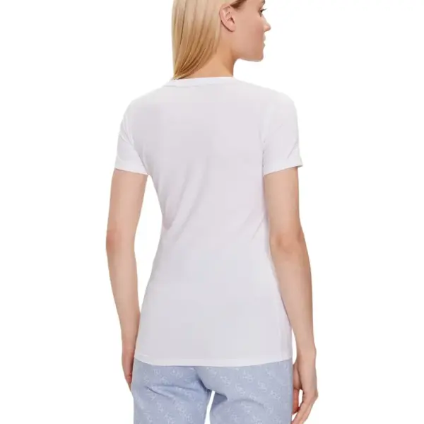 Guess - Γυναικείο T-Shirt V‑Neck W2YI45J1314-G011 Λευκό W2YI45J1314-G011