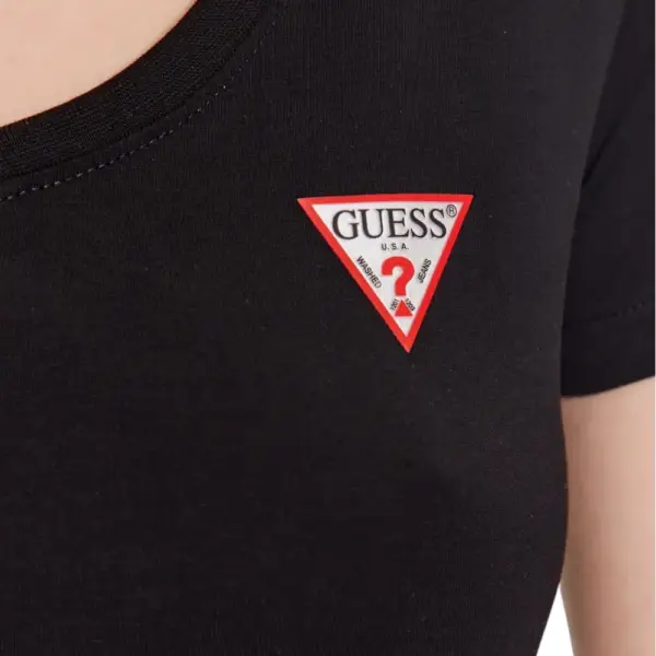 Guess - Γυναικείο T-Shirt V‑Neck W2YI45J1314-JBLK Μαύρο W2YI45J1314-JBLK