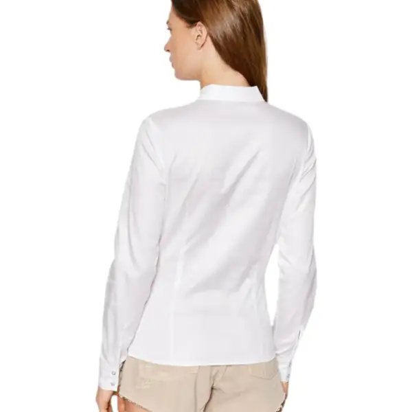 Guess - Γυναικείο Πουκάμισο Ls Cate Shirt W2YH41WAF10-G011 Λευκό W2YH41WAF10-G011