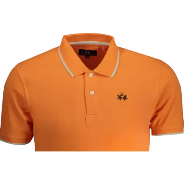 La Martina - Ανδρικό T-Shirt Polo Anthony Regular Fit BPMP04-PK031-02163 Πορτοκαλί BPMP04-PK031-02163