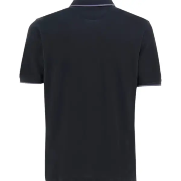 La Martina - Ανδρικό T-Shirt Polo Anthony Regular Fit BPMP04-PK031-09999 Μαύρο BPMP04-PK031-09999