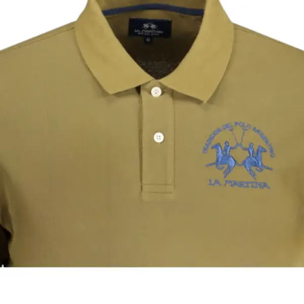 La Martina - Ανδρικό T-Shirt Polo YMP001-PK001-03197 Λαδί YMP001-PK001-03197