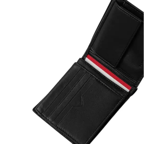 Tommy Hilfiger - Ανδρικό Πορτοφόλι Th Business AM0AM13039-BDS Μαύρο AM0AM13039-BDS
