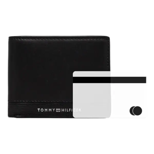 Tommy Hilfiger - Ανδρικό Πορτοφόλι Th Business Mini CC AM0AM13037-BDS Μαύρο AM0AM13037-BDS