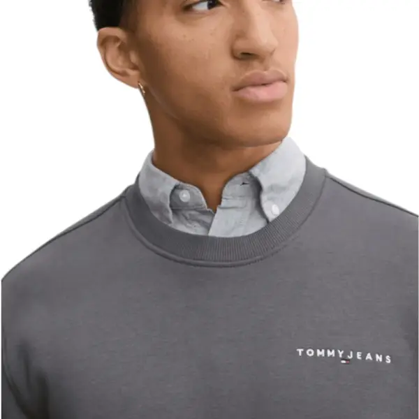Tommy Hilfiger - Ανδρικό Φούτερ Tjm Linear DM0DM20249-PT2 Γκρι DM0DM20249-PT2