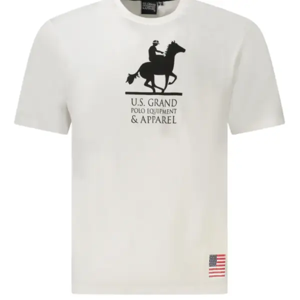 U.S. Grand Polo - Ανδρικό T-shirt AU02650-6BIANC Λευκό AU02650-6BIANC
