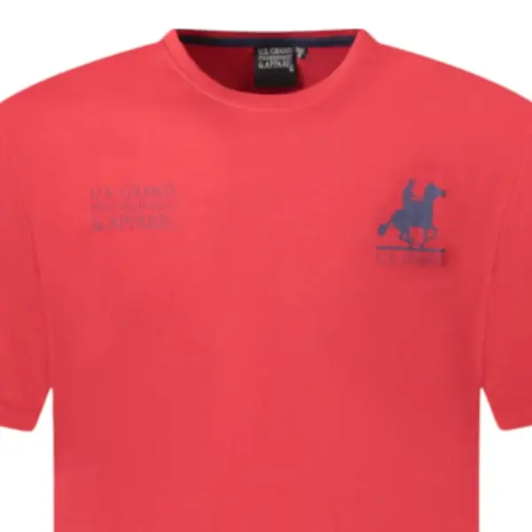 U.S. Grand Polo - Ανδρικό T-shirt AU02651-8ROSSO Κόκκινο AU02651-8ROSSO