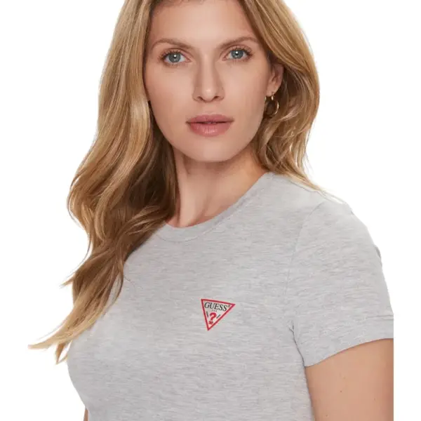 Guess - Γυναικείο T-Shirt Triangle Logo Tee W2YI44J1314-LMGY Γκρι W2YI44J1314-LMGY