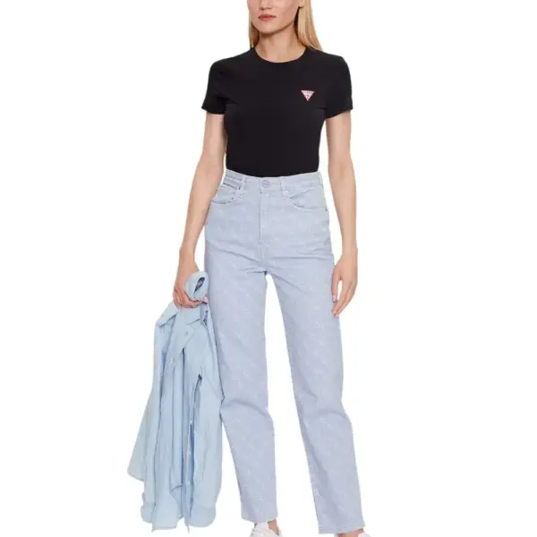 Guess - Γυναικείο T-Shirt Triangle Logo Tee W2YI44J1314-JBLK Μαύρο W2YI44J1314-JBLK