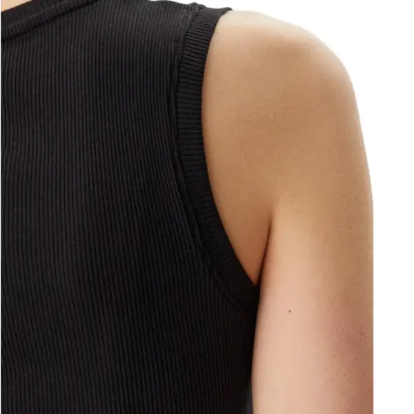 Tommy Hilfiger - Γυναικείο T-shirt Αμάνικο Slim Script Rib Tank DW0DW21369-BDS Μαύρο DW0DW21369-BDS