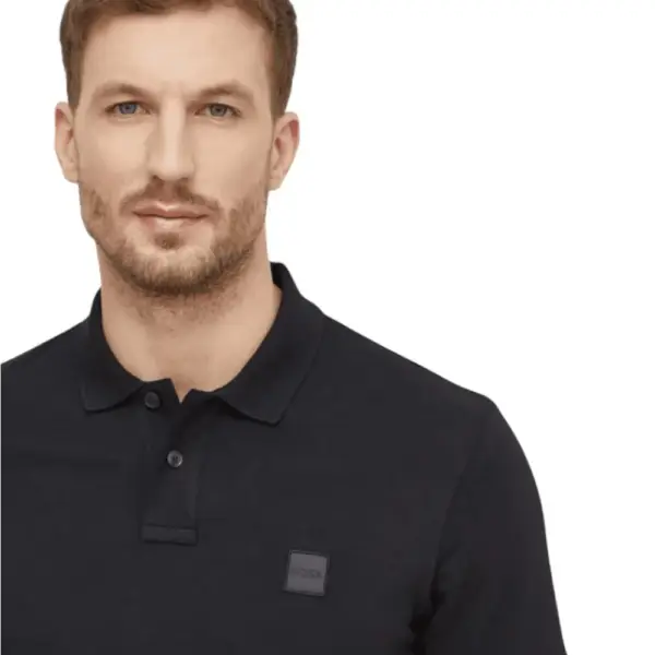Hugo Boss - Ανδρικό Polo T-shirt Passenger Slim Fit 50507803-001 Μαύρο 50507803-001