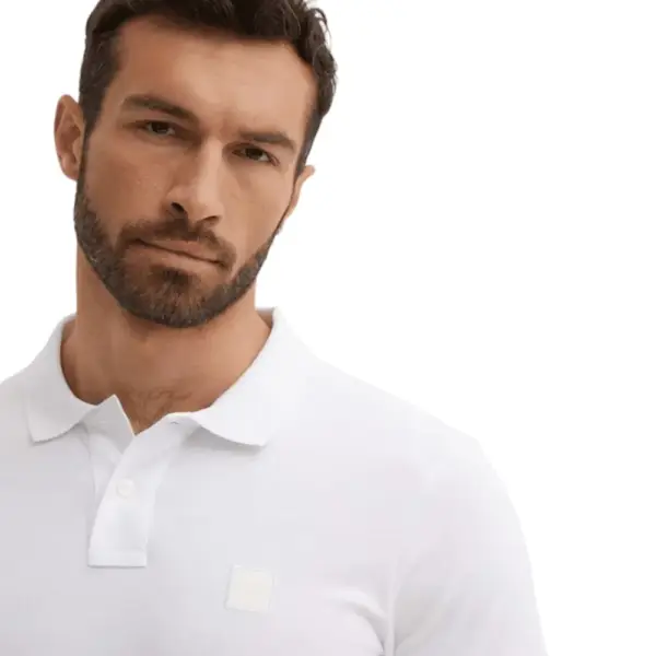 Hugo Boss - Ανδρικό Polo T-shirt Passenger Slim Fit 50507803-100 Λευκό 50507803-100