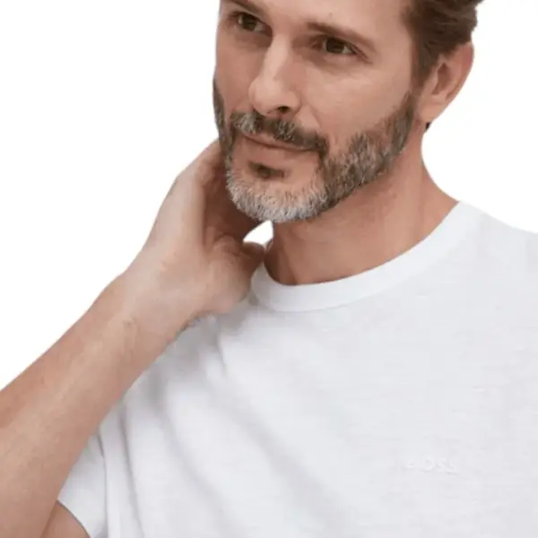 Hugo Boss - Ανδρικό T-shirt Tegood Regular Fit 50508243-100 Λευκό 50508243-100