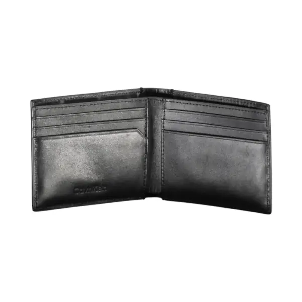Calvin Klein - Ανδρική Δερμάτινη Καρτοθήκη Ck Modern Metal Bifold K50K510586-BAX Μαύρο K50K510586-BAX