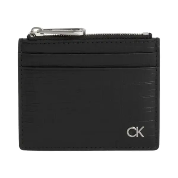 Calvin Klein - Ανδρικό Δερμάτινο Πορτοφόλι Ck Must Credit Card Wallet K50K510885-BAX Μαύρο
