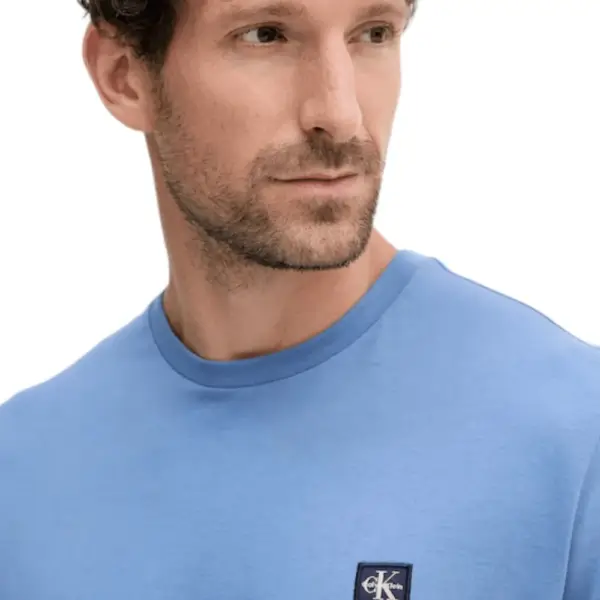 Calvin Klein - Ανδρικό T-shirt Cotton Badge Regular Fit LV04RC272G-6PU Μπλε LV04RC272G-6PU