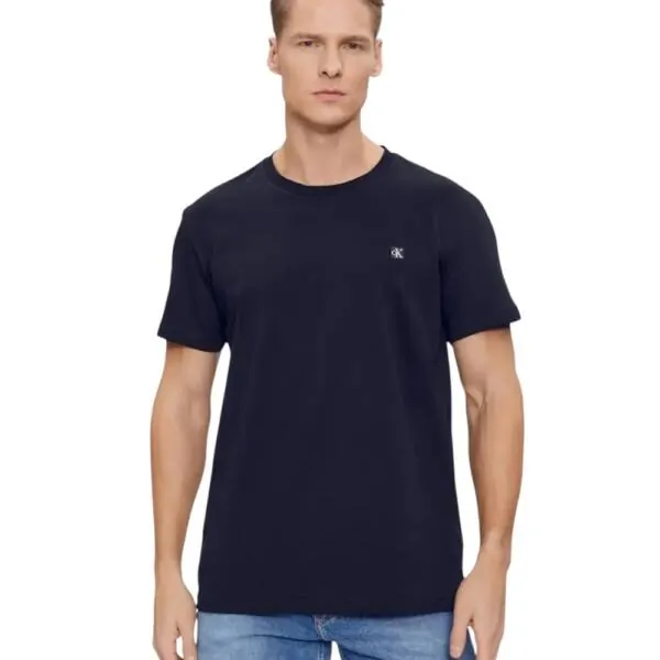 Calvin Klein - Ανδρικό T-shirt Regular Fit Ck Embro Badge Tee J30J325268-CHW Mπλε