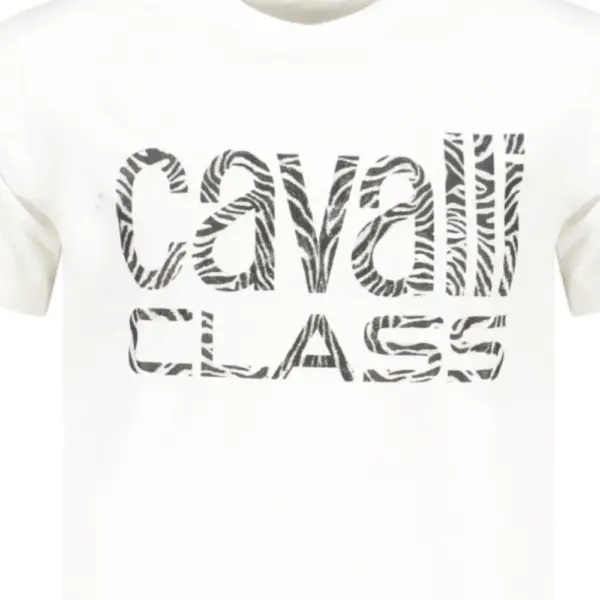Cavalli Class - Ανδρική Μπλούζα T-Shirt Short Sleeve TXT61DJD060-00533 Λευκό TXT61DJD060-00533