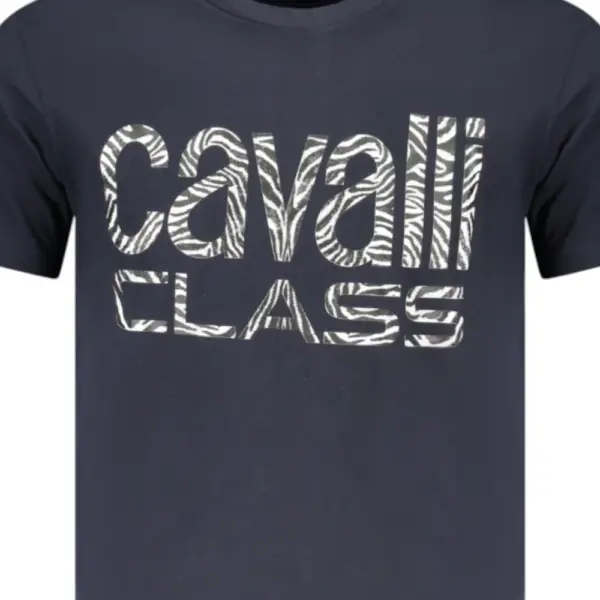 Cavalli Class - Ανδρική Μπλούζα T-Shirt Short Sleeve TXT61DJD060-04502 Μπλε TXT61DJD060-04502
