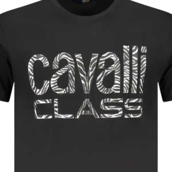 Cavalli Class - Ανδρική Μπλούζα T-Shirt Short Sleeve TXT61DJD060-05051 Μαύρο TXT61DJD060-05051