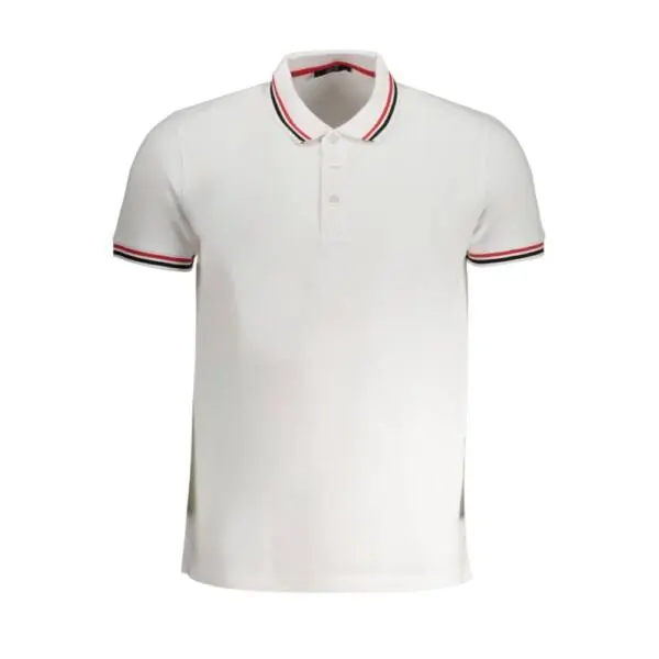 Cavalli Class - Ανδρική Μπλούζα Κοντομάνικη Polo Πικέ QXT64XKB002-00053 Λευκό QXT64XKB002-00053
