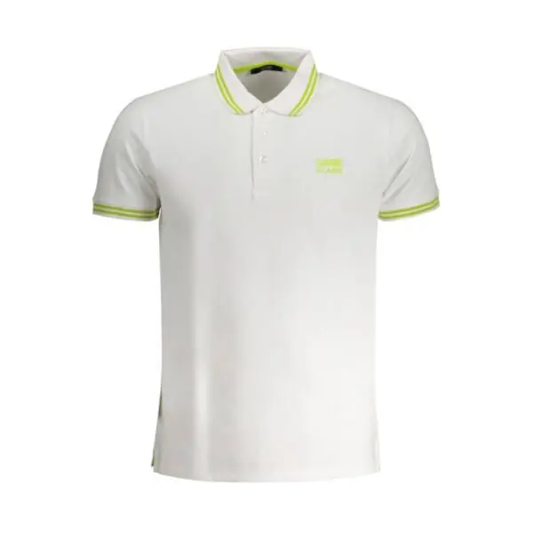 Cavalli Class - Ανδρική Μπλούζα Κοντομάνικη Polo Πικέ QXT64YKB002-00053 Λευκό QXT64YKB002-00053
