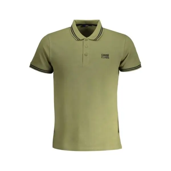 Cavalli Class - Ανδρική Μπλούζα Κοντομάνικη Polo Πικέ QXT64YKB002-04050 Λαδί QXT64YKB002-04050